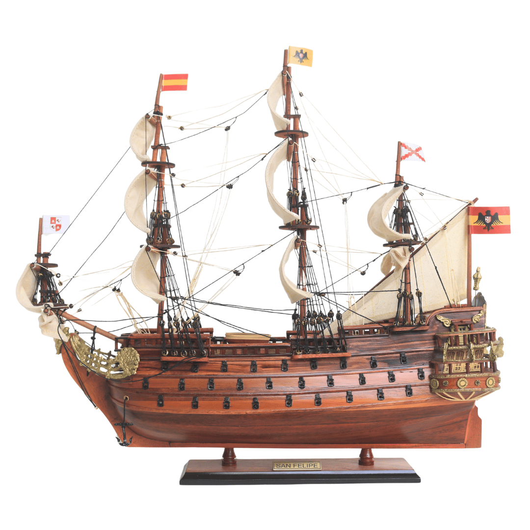 Exclusief model van het zeilschip San Felipe – SF4, mogelijkheid tot personalisatie door gravure