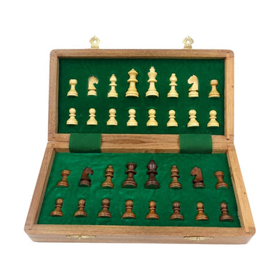 Échecs en bois magnétiques 30x30cm pliants - G614