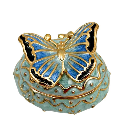 Boîte à bijoux exclusive - Papillon avec cristaux - B0782-00BL