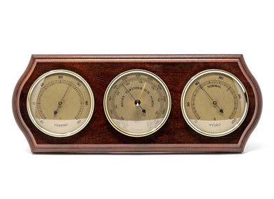 Station météo Fischer - baromètre hygromètre thermomètre - laiton bois - 9176-22