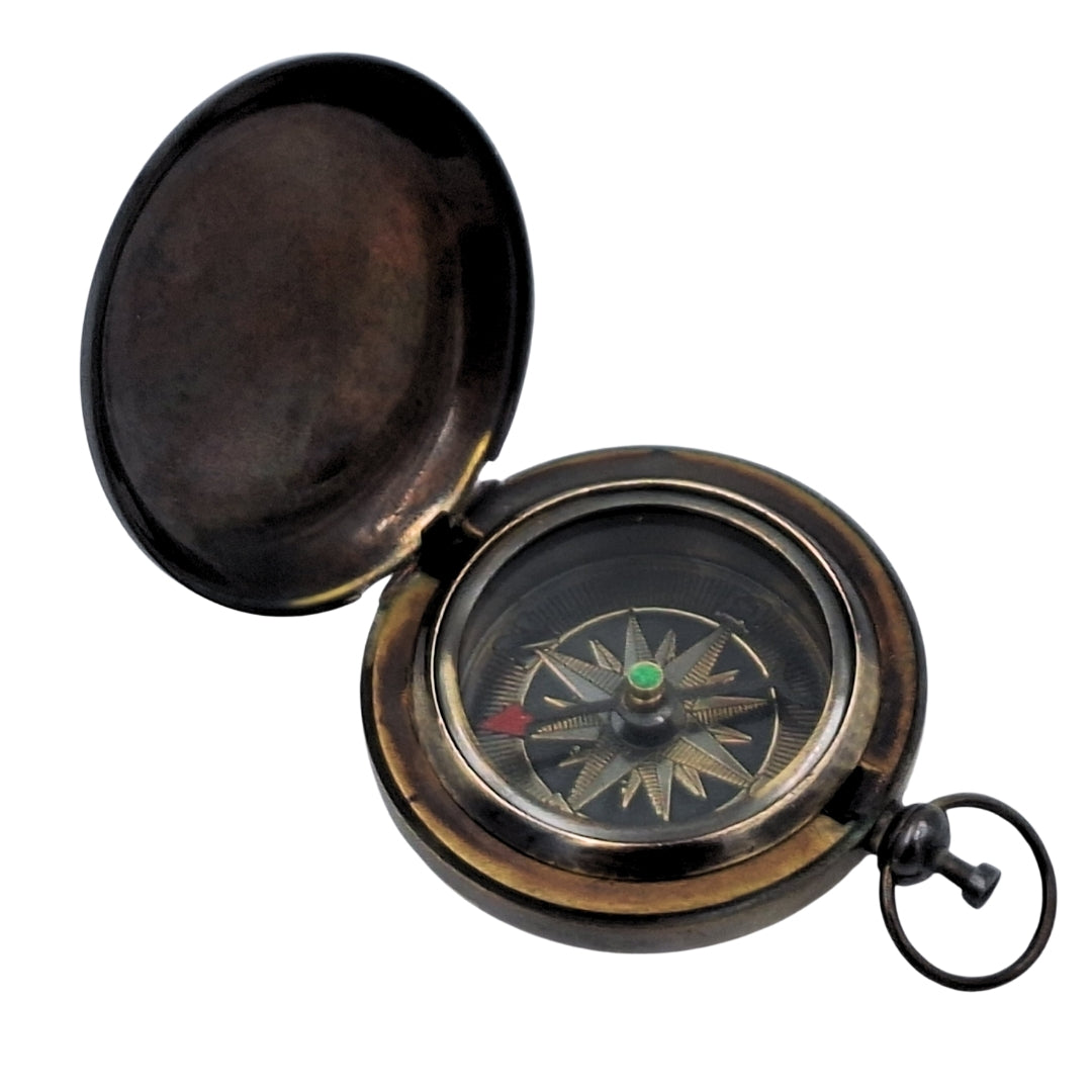 Boussole de randonnée rétro – Laiton – Finition antique - NC2884