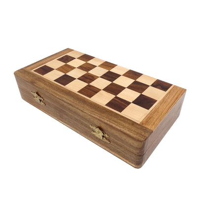 Échecs en bois magnétiques 30x30cm pliants - G614