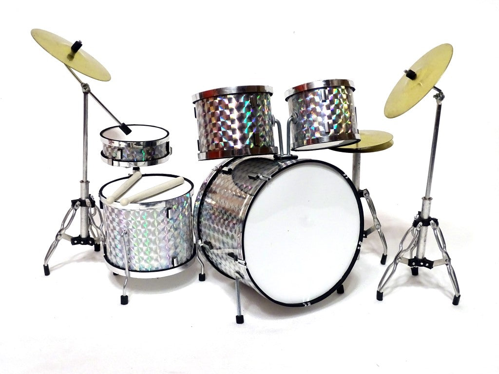 Mini-drumstel silver chrome MDR-0039; schaal 1:5