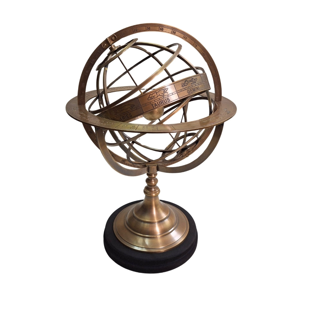 Grand astrolabe en laiton – Décoration de cabinet - AML141A