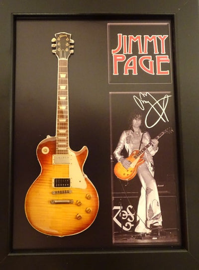 Mini-gitaar in de stijl van Jimmy Page in lijst FMG-012