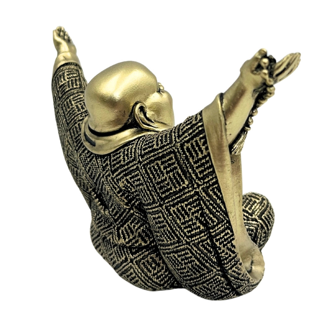 Statuette de Bouddha – Bouddha joyeux – Décoration dorée - 4406FJH