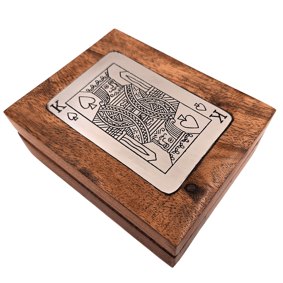Kaartspel in een decoratieve houten doos - DNU-3025
