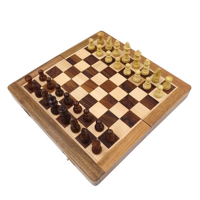 Échecs en bois magnétiques 30x30cm pliants - G614