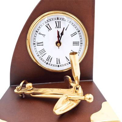 Maritieme bureauset: klok en pennenhouder - jacht – TC025
