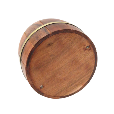 Grande tirelire tonneau en bois – ouvrable, rétro - DNU-002