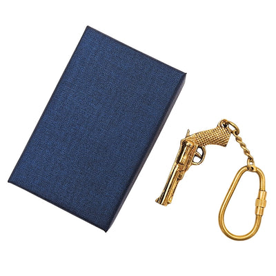 Porte-clés revolver en laiton dans un coffret élégant - Gadget pour amateur de western – KRT19A