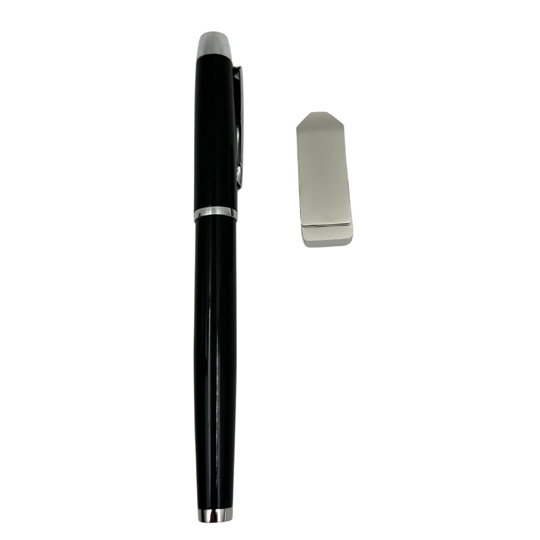 Élégant coffret cadeau premium – carnet A5 avec stylo et clé USB 16GB dans une boîte – noir et or – EE9