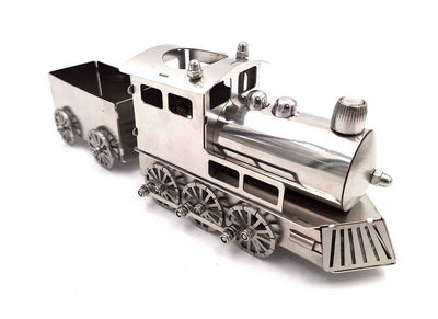 Modèle réduit de train argenté personnalisable avec gravure
