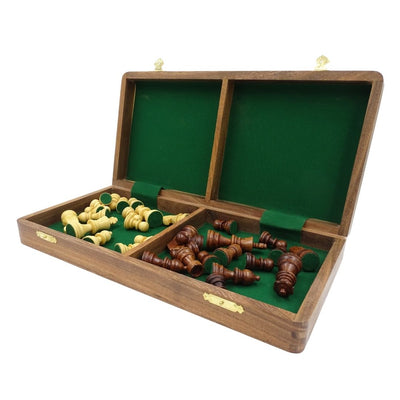 Échecs en bois 40×40 cm– léger défaut – échiquier pliant - G114