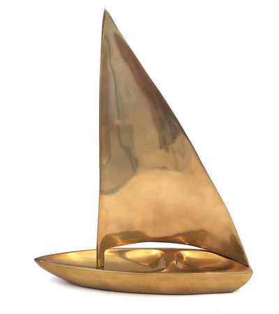 Grand modèle réduit de voilier - aluminium - 39 x 30cm - N-3045