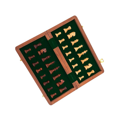 Échecs en bois magnétiques 30x30cm pliants - G614