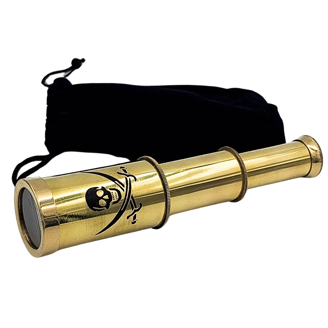 Longue-vue de pirate – lunette pour pirate – longue-vue pliable avec emblème