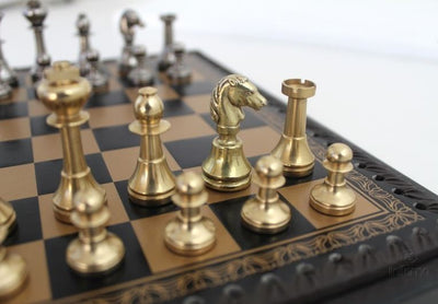 Échecs exclusifs en laiton Italfama 28x28 cm – N001