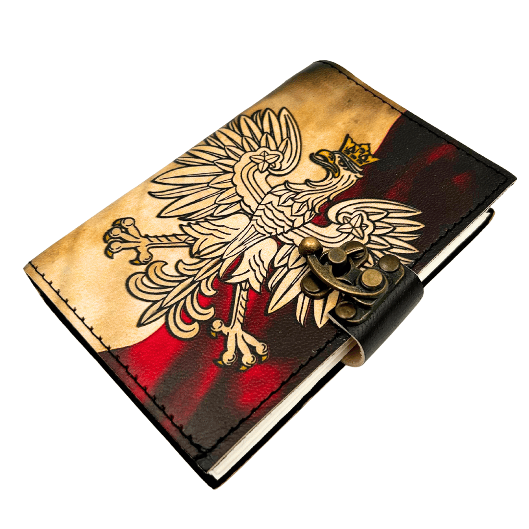Ledernotizbuch Tagebuch Polnischer Adler patriotisch - 200 Seiten - AH13