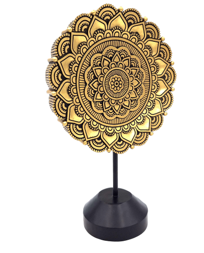 Figurine mandala ovale - décoration bouddhiste - 35cm - 44032FJH