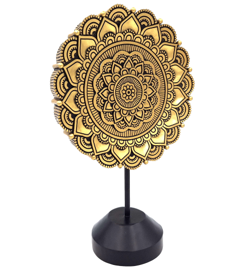 Figurine mandala ovale - décoration bouddhiste - 35cm - 44032FJH