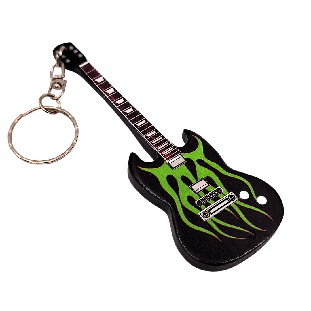 Porte-clés en bois guitare Metallica James Hetfield Grynch Heavy Metal – EGK-1211