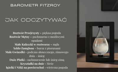 Baromètre tempête de FitzRoy dans un cadre en bois - Goutte Storm Glass – BAW1