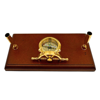Maritieme bureauset – stuurwiel, kompas, pennenhouders – TT019