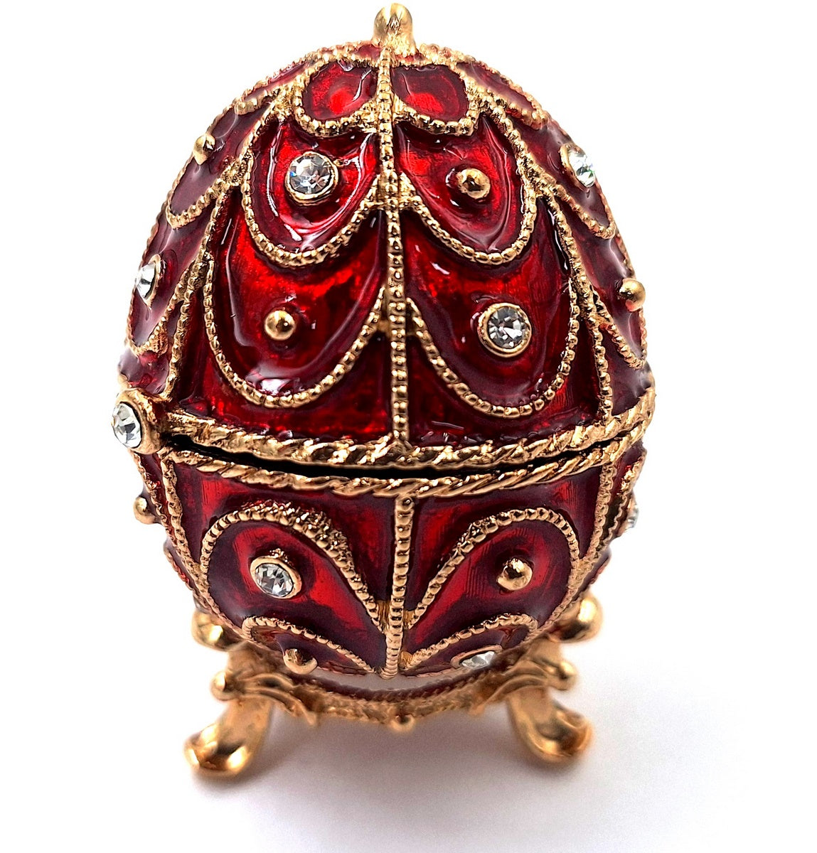 Coffret métallique exclusif avec cristaux - Œuf de Fabergé - B0748-17 RD