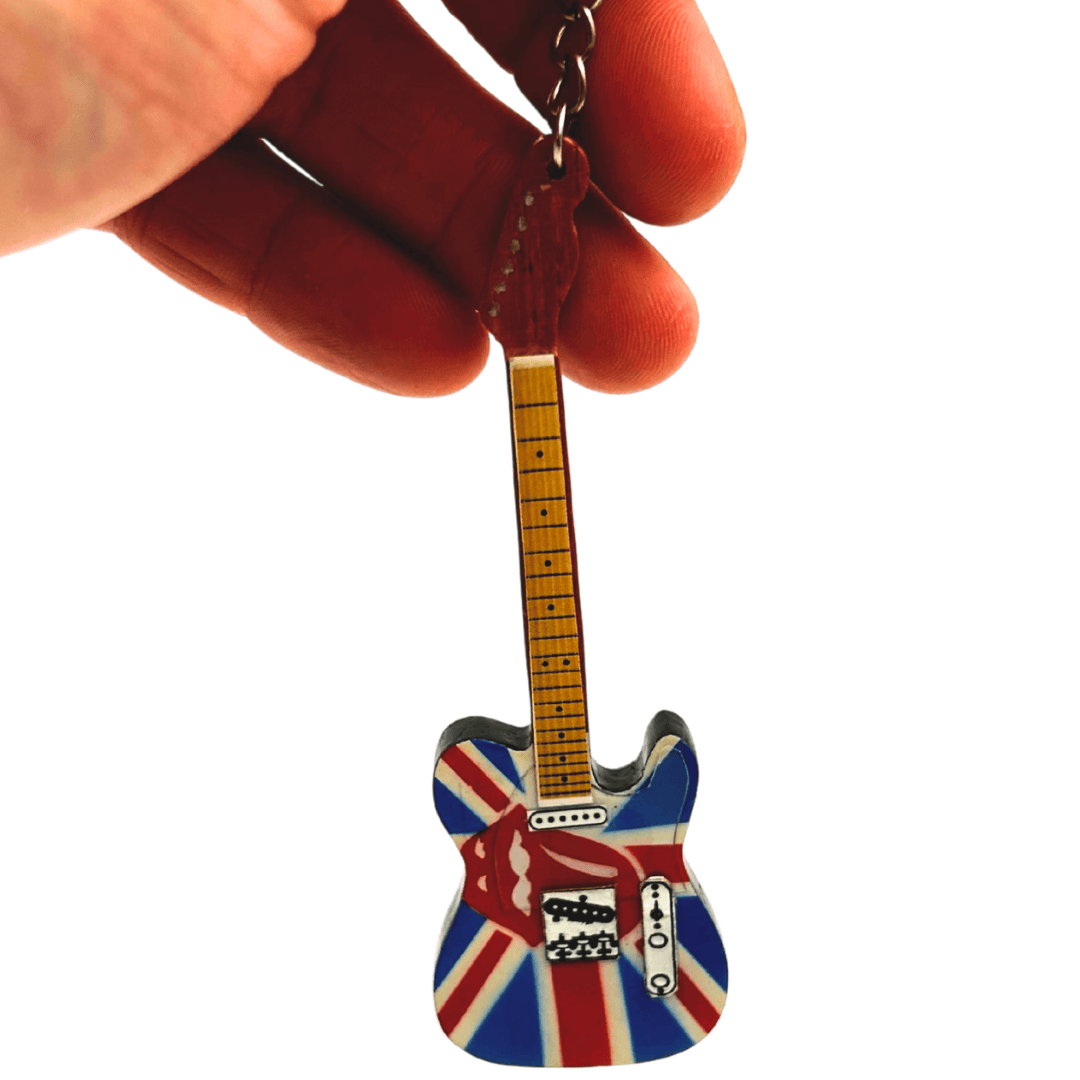 Sleutelhanger houten gitaar The Rolling Stones - EGK-1594