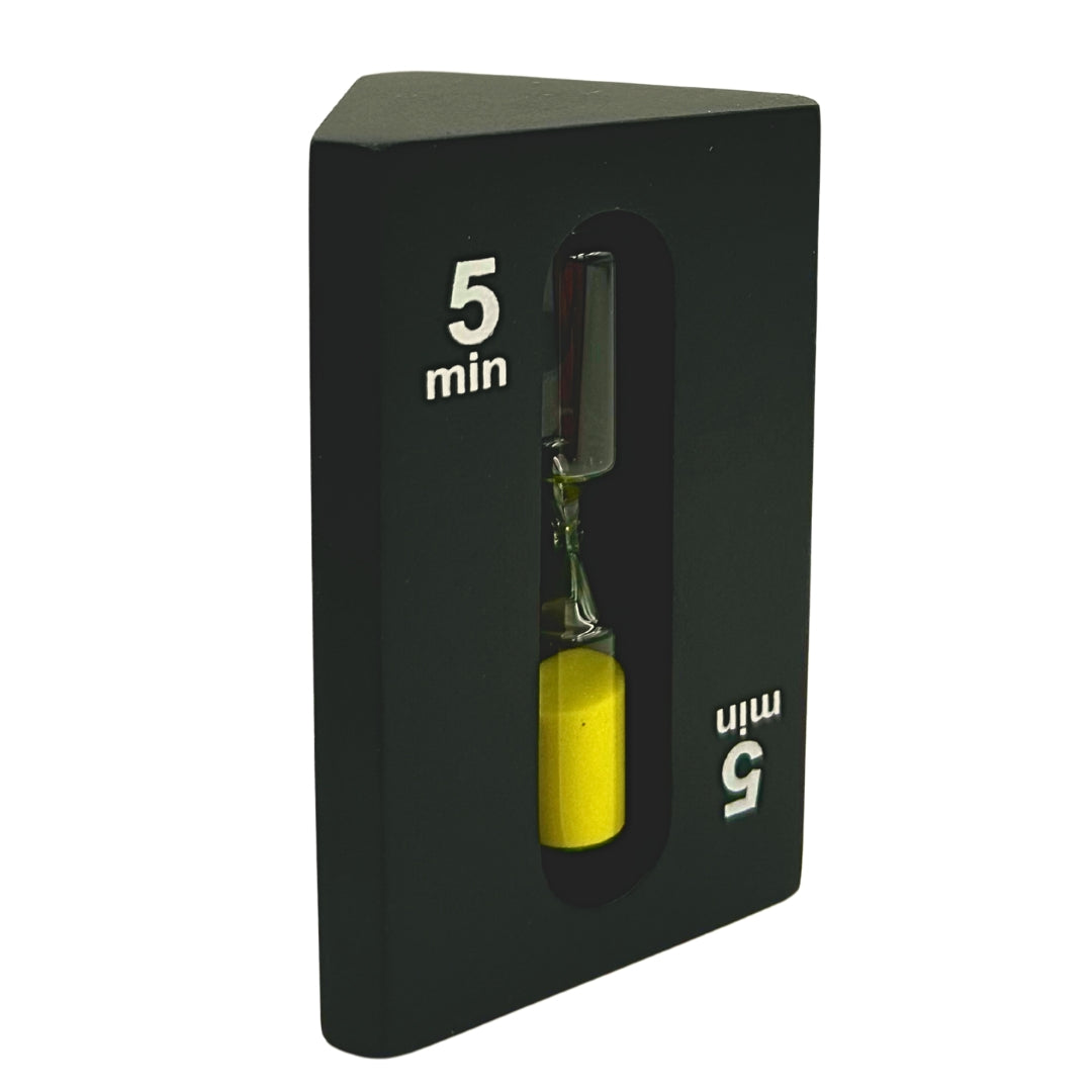1-3-5 Minute Three-Sided Black Hourglass - Ideal for Board Games - STW6