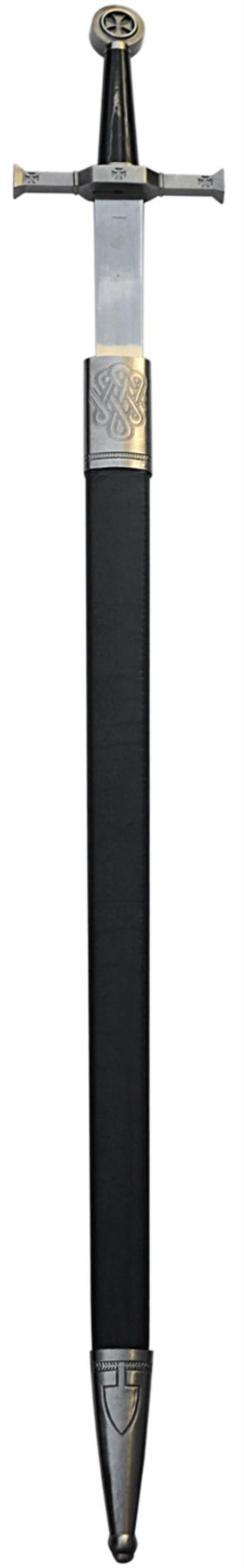 Stalowy Miecz Rycerski 84 cm w Pochwie - Replika - SW-114