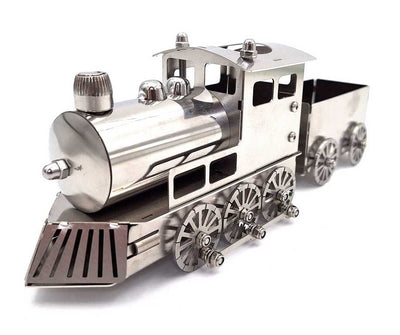 Modèle réduit de train argenté personnalisable avec gravure