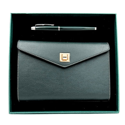 Élégant coffret cadeau - carnet en cuir avec stylo dans une boîte cadeau – premium – EE8