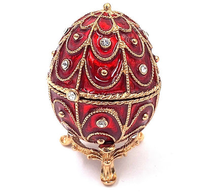 Coffret métallique exclusif avec cristaux - Œuf de Fabergé - B0748-17 RD