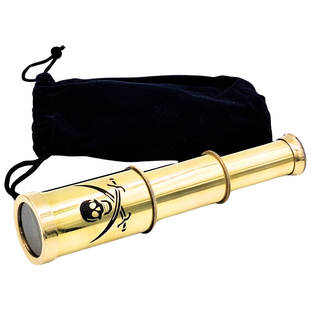 Longue-vue de pirate – lunette pour pirate – longue-vue pliable avec emblème