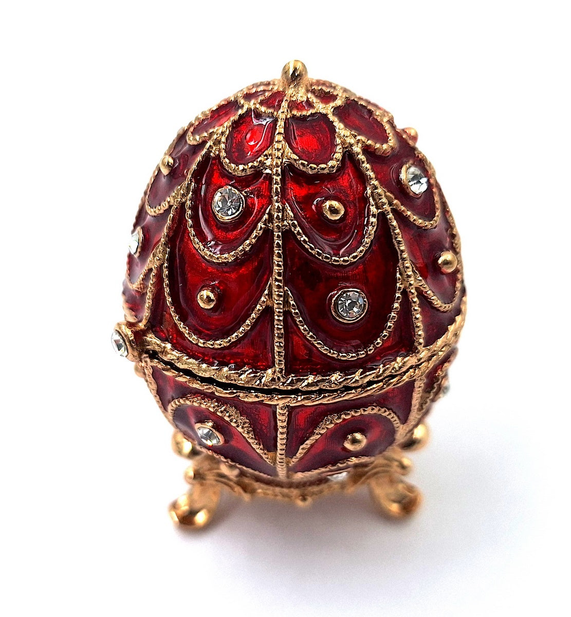 Coffret métallique exclusif avec cristaux - Œuf de Fabergé - B0748-17 RD