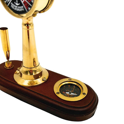 Elegant Desk Set – Engine Order Telegraph, Compass, Pen Holder – TT018