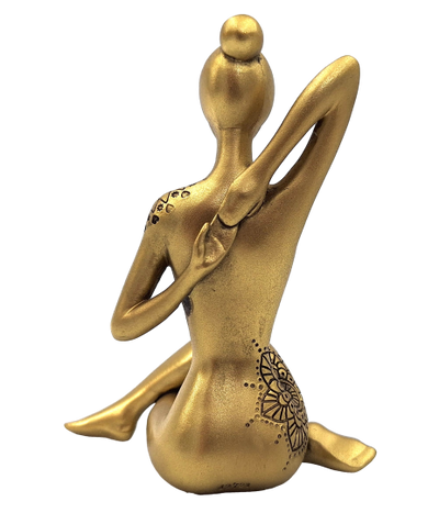 Yoga - figurine décorative dorée – cadeau pour amateur de yoga - 42721Y2