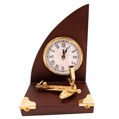 Maritieme bureauset: klok en pennenhouder - jacht – TC025