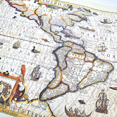 Carte de l’Amérique 1628 - J. Hondius Reprint - M1628
