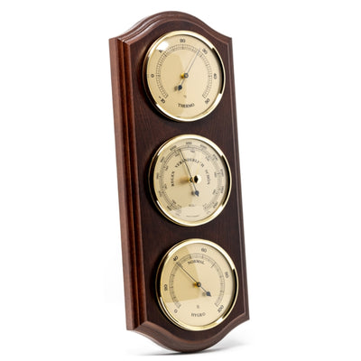 Station météo Fischer - baromètre hygromètre thermomètre - laiton bois - 9176-22