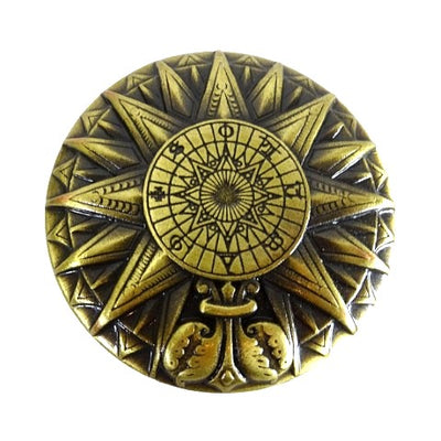 Boussole solaire en laiton - réplique Renaissance - H40