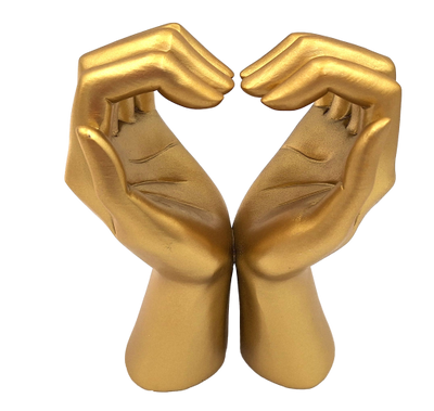 Figurine décorative dorée glamour – Cœur dans des mains 
- 44190FJ