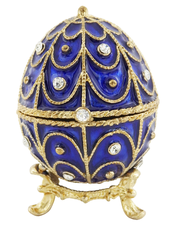 Exclusief metalen kistje met kristalletjes - Fabergé-ei - B0748-17 BL
