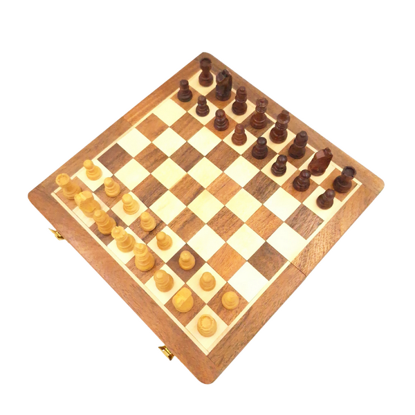 Échecs en bois magnétiques 25x25cm - DNU-026