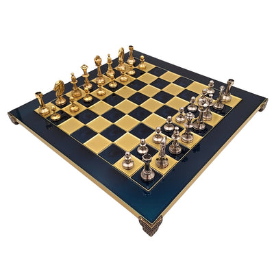 Grand échiquier classique exclusif en métal Staunton - 36x36 cm - S34