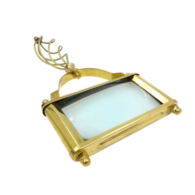Grande loupe rectangulaire en laiton, grossissement 3.5x - 70718