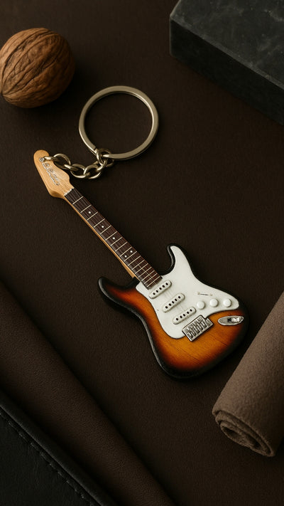 Porte-clés - guitare J. Hendrix - acajou - EGK-0320