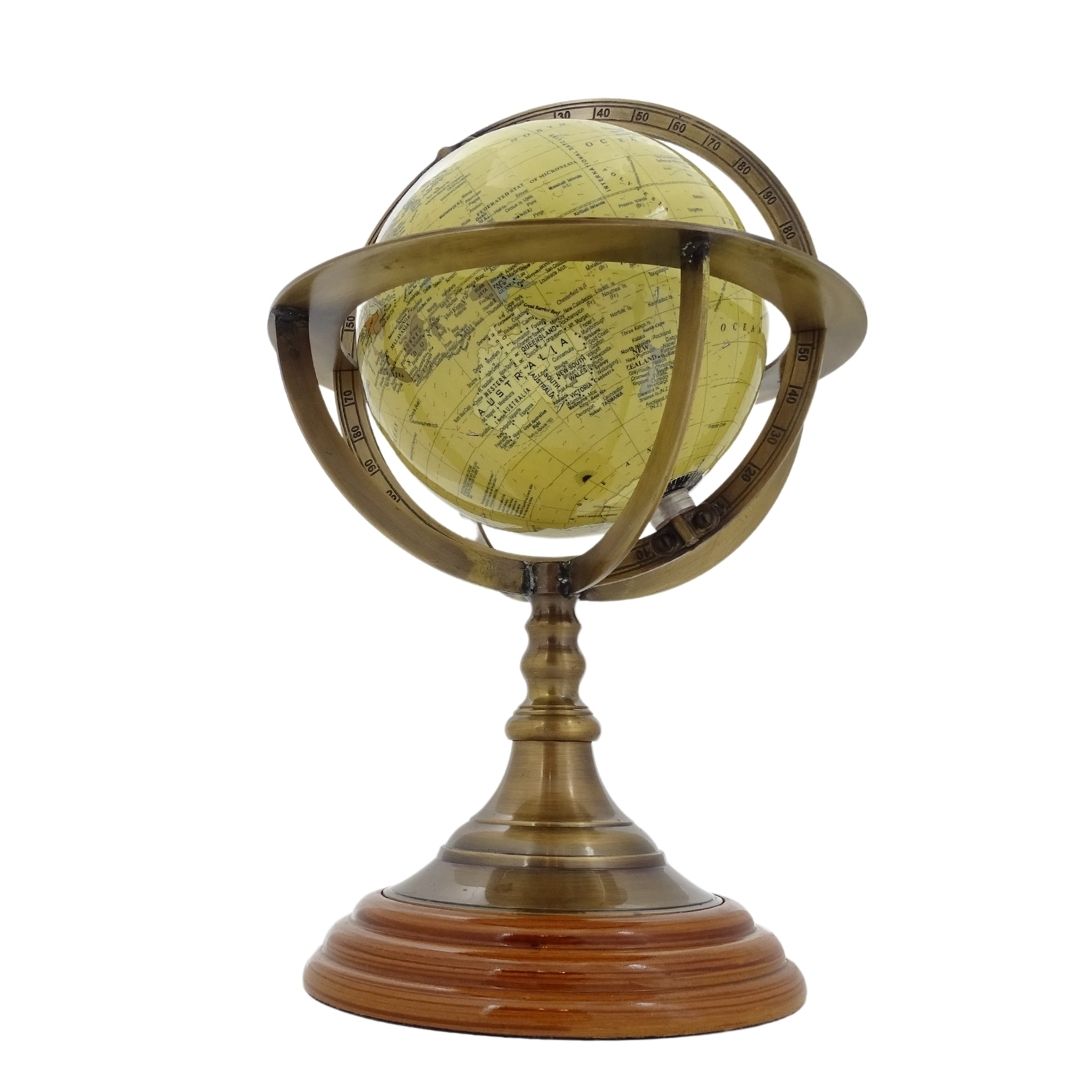 Globe décoratif sur socle en laiton - NC2142